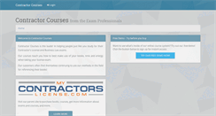 Desktop Screenshot of contractorcourses.com